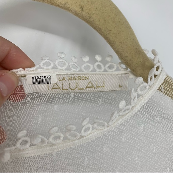 La Maison Talulah White Enchantment Ruffle Mini Dress Size L - Picture 5 of 7